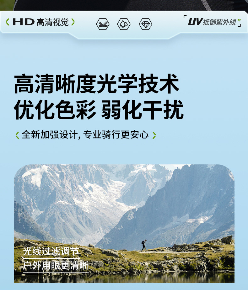 跨境新款运动太阳镜男女大框显瘦户外骑行防风墨镜炫彩护目镜9004详情2