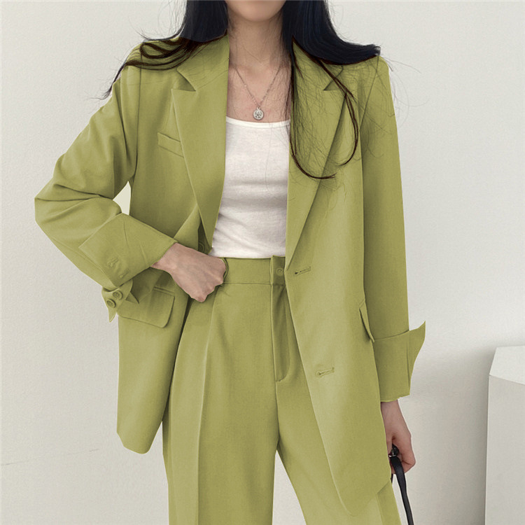 卡其色西装外套女2023新款春秋季韩版小西服套装女士休闲气质上衣详情45
