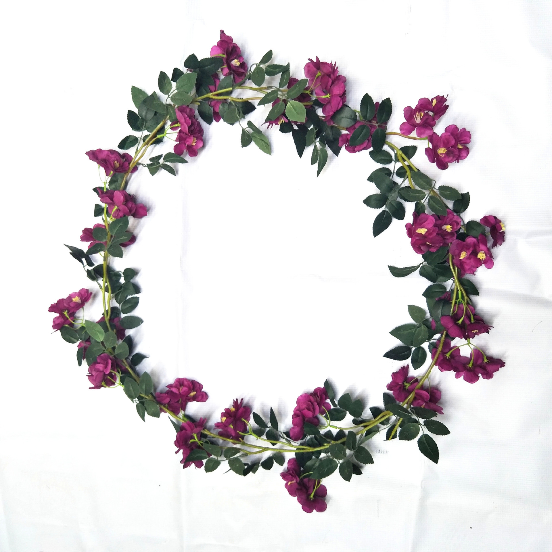 2-meter simulated extended rose flower strip, wedding decoration pipe, decorative flower, simulated vine, simulated flower, crape myrtle vine pic 11