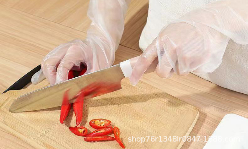 俊达加厚一次性长手套家务清洁餐饮防护PE材质日本工艺便宜实惠厂家直销 家务手套便宜手套详情3