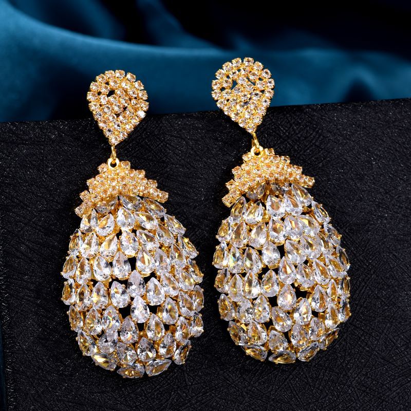 新款轻奢大气高级锆石耳饰宴会礼服搭配气质耳坠详情11