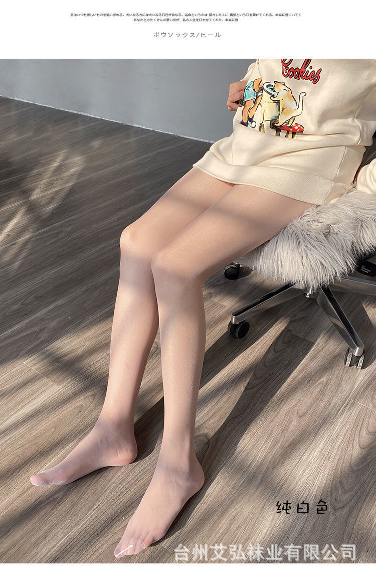 Factory direct supply of pearlescent silk stockings for women, ultra-thin, shiny black silk, sexy and shiny, anti-hook pantyhose, large size silk stockings pic 24