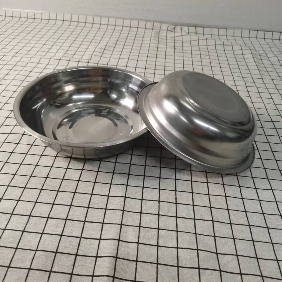 High-quality stainless steel basins, round soup basins, stainless steel tableware, vegetable basins, household stainless steel kitchenware, 2-yuan supply in Yiwu pic 5