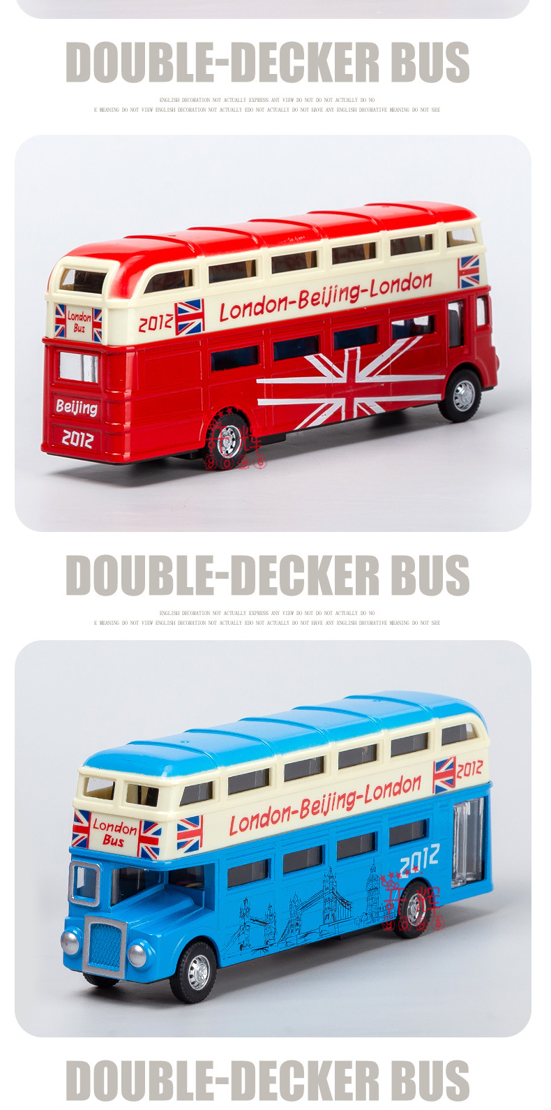1:70 modelos de autobús de dos pisos de aleación juguetes para niños pants modelos retro coches autobuses niños juguetes modelos pic 9