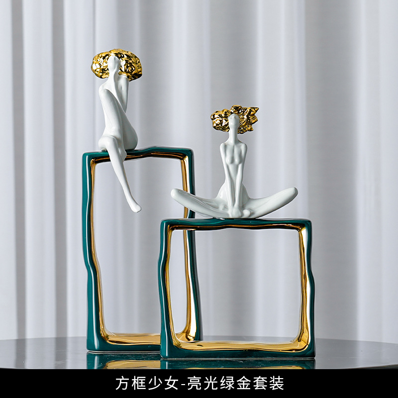 chinagoods modern character photo frame ornaments, entrance TV cabinet, wine cabinet, art handicrafts, simple and creative home decoration for the living room pic 6