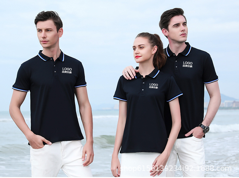 POLO shirts, work clothes, T-shirts, short-sleeved work clothes, DIY clothes, cultural T-shirts, printed logos pic 1