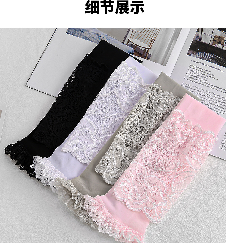 Summer promotion: Ice silk lace ice sleeves, sun protection sleeves, UV protection for women driving out in summer wholesale pic 12