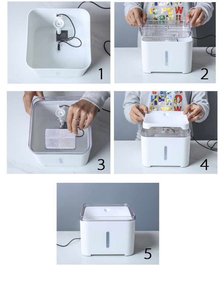 New type of pet electric constant-temperature water dispenser, water basin for cats and dogs, automatic circulation of live water, pet water feeder pic 13