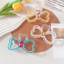 在逃公主头饰黑色双面大蝴蝶结抓夹发饰气质鲨鱼夹子发夹女后脑勺详情14