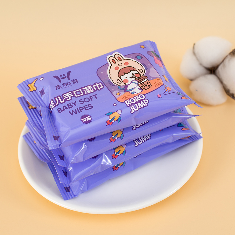 Nuevo paquete pequeño independiente toallitas húmedas limpieza de bebé y niño toallitas de papel húmedas boca de mano productos de cuidado al aire libre toallitas de papel húmedas para madre y bebé pic 6