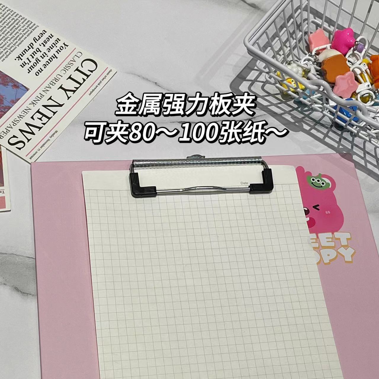 卡通loopy板夹可爱小海狸学生写字垫板A4试卷文件夹露比办公文具详情3