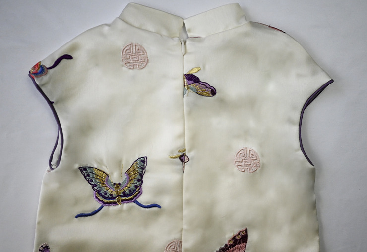 国潮女童夏款无袖旗袍裙中国风童旗袍蝴蝶飞飞唐装汉服童装详情10