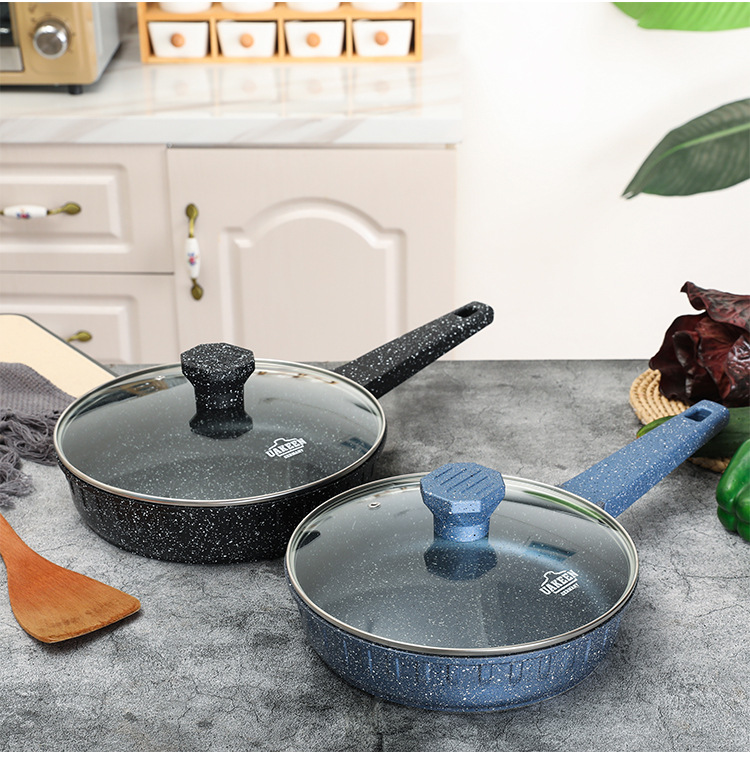 Brand-new tourmaline flat pan, non-stick pan, frying pan, household steak and egg frying pan, pancake pan, suitable for all kinds of stoves pic 4