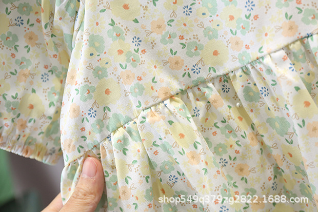 Niña vestido verano algodón floral manga burbuja niño princesa vestido verano mujer bebé vestido de verano falda manga corta pic 19