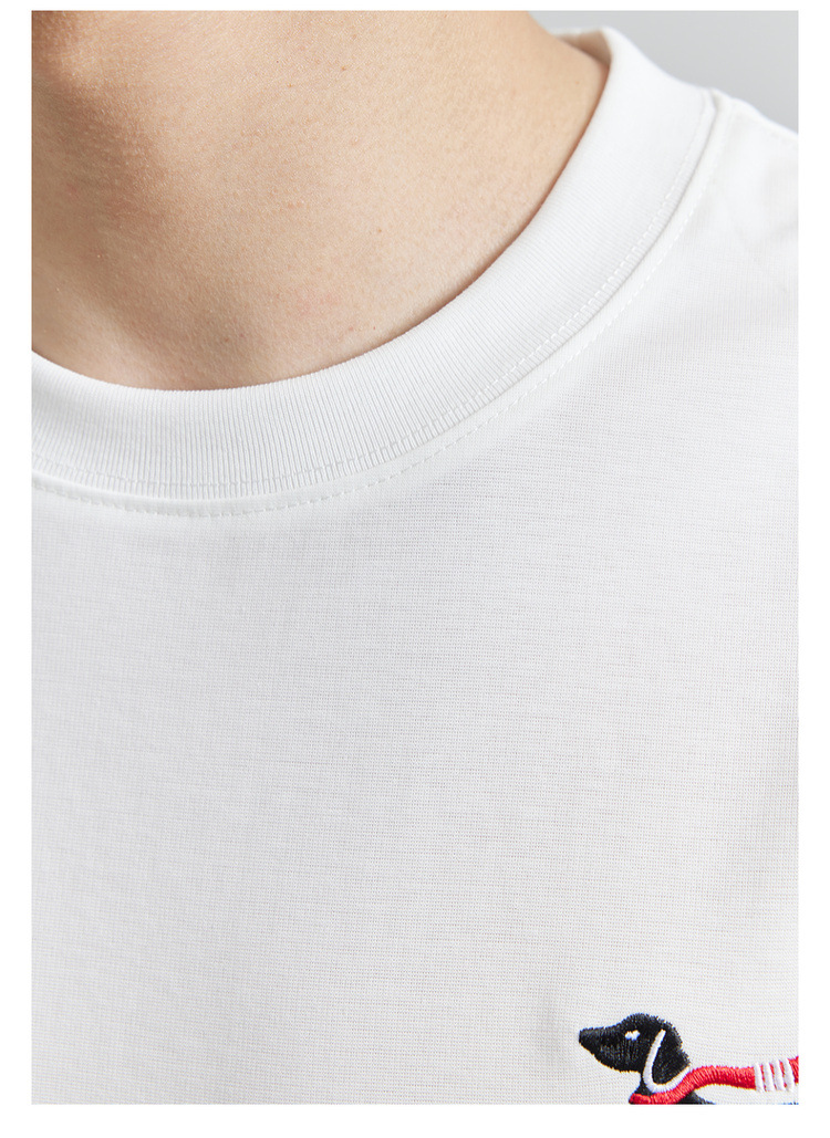 速干冰丝棉 圆领丝光刺绣凉感短袖t恤男2024夏季新款潮半袖体恤衫详情24