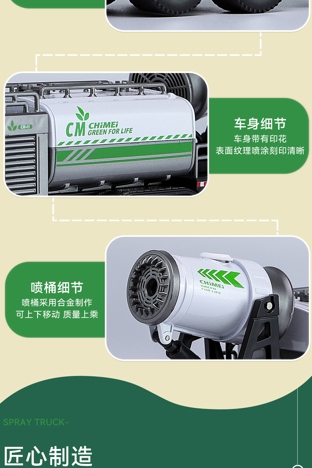 1:32新品城市除尘雾霾车合金车身带回力功能车门可开儿童玩具批发详情16