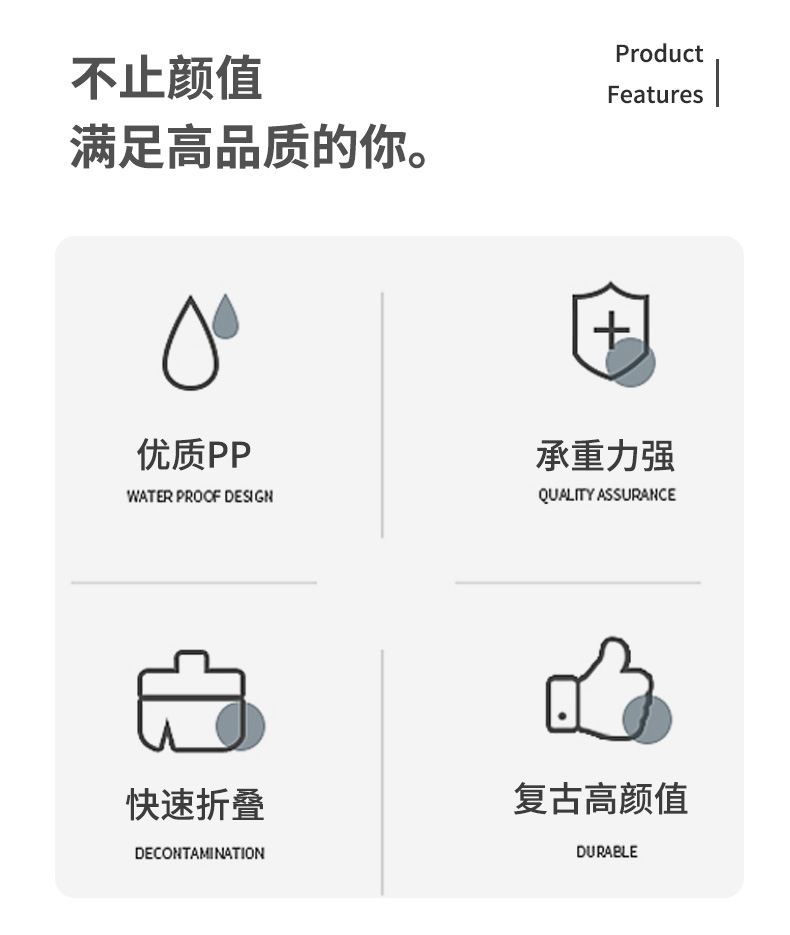 Outdoor camping folding storage box, household wooden cover car trunk storage box, Korean creative organizing box pic 8