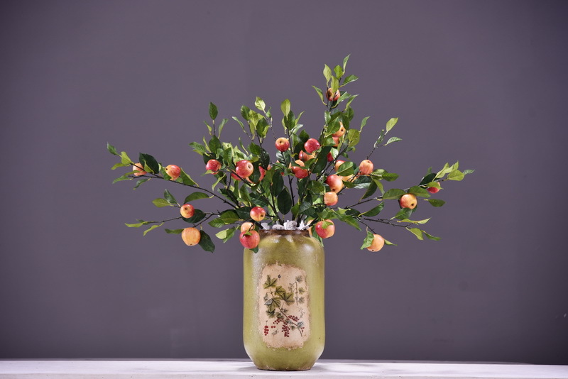 Dongli Flower Industry Factory offers wholesale of artificial apple branches, high-end artificial fruit and berry tables, wedding model room decorations, and photography props in stock pic 24