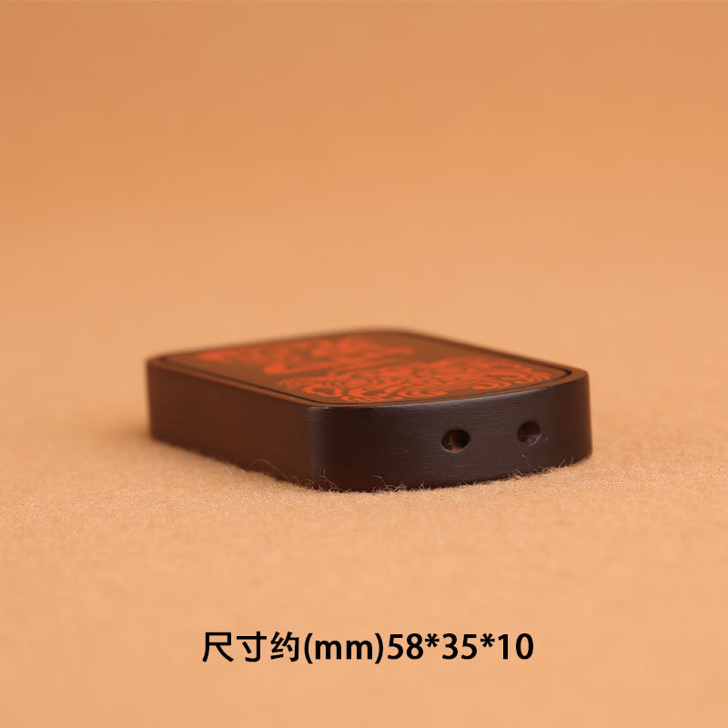 Lightning-struck jujube wood inlaid with original cinnabar, PI Xiu, Marshal Zhao Gongming pendant, Taoist ritual implements, God of Wealth necklace pic 6