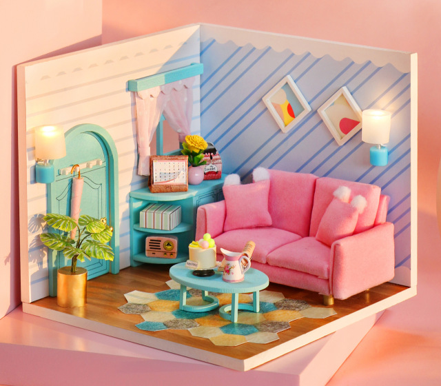 diy mini handmade house model, puzzle, birthday gift, toy pic 5