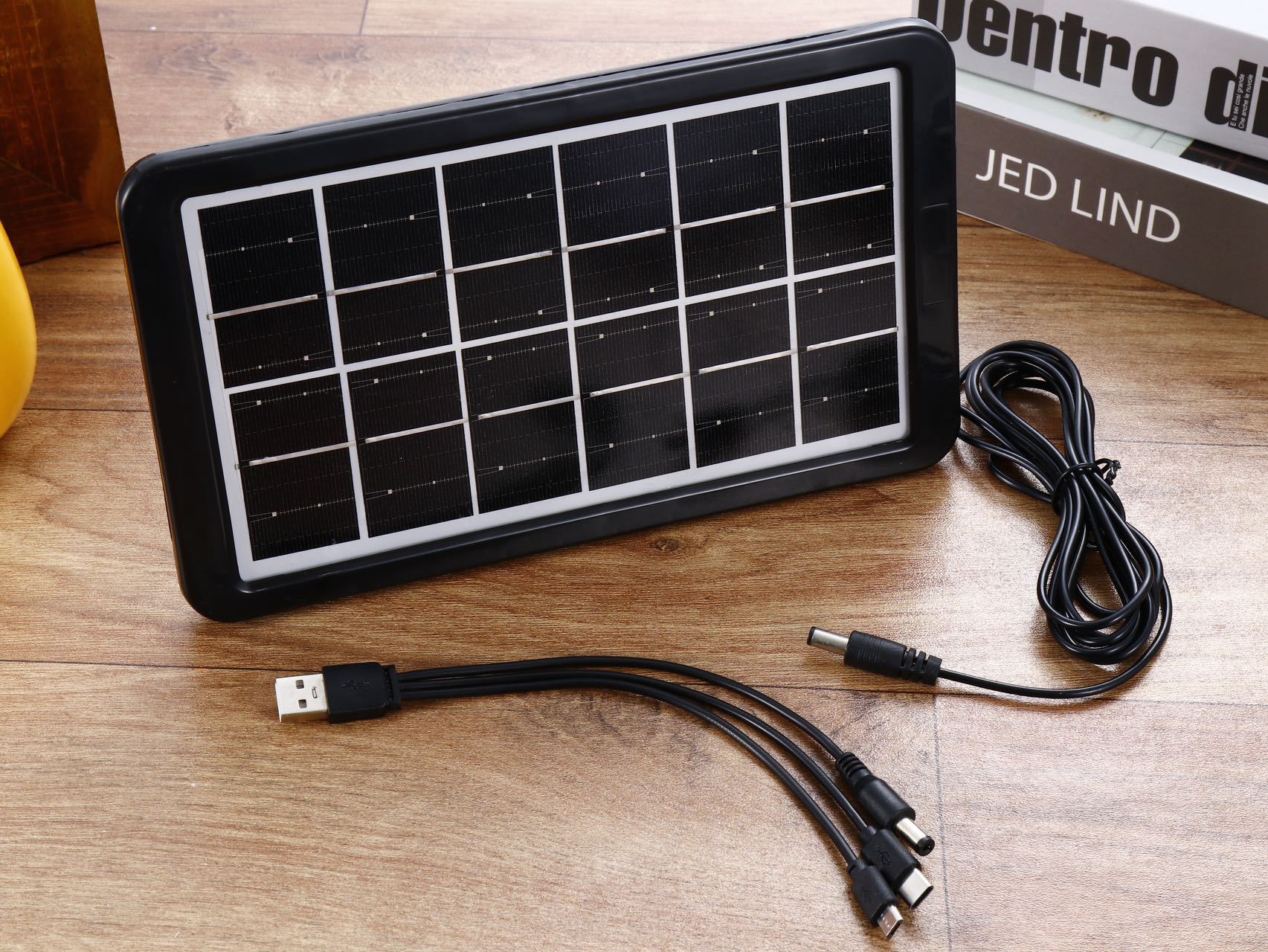 Solar-powered Bluetooth speaker lighting power generation system, card-inserting USB flash drive audio receiver, external three bulbs, mobile phone emergency charging pic 16