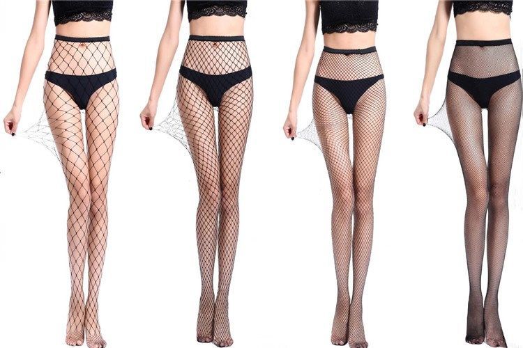 镂空网袜弹力渔网袜长筒性感女夏大网眼黑色丝袜情趣防勾丝连裤袜详情8