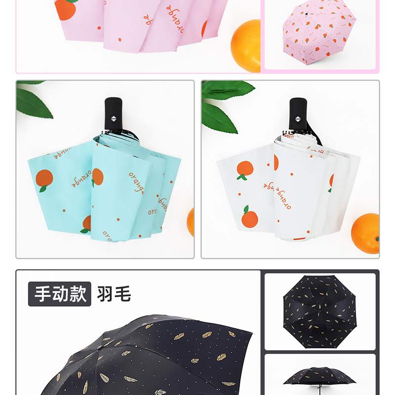 Automatic umbrellas for sun protection and shading, three-fold umbrellas, folding logo advertising umbrellas, bulk wholesale, UV black vinyl sun umbrellas pic 19