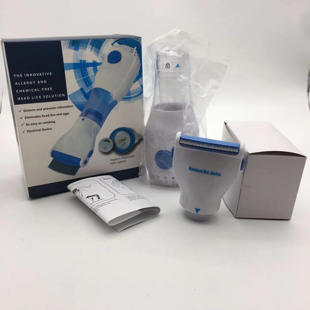 Cross-border Amazon foreign trade electric lice catcher, hair cleaning comb, pet flea cleaning brush, physical lice removal machine pic 12