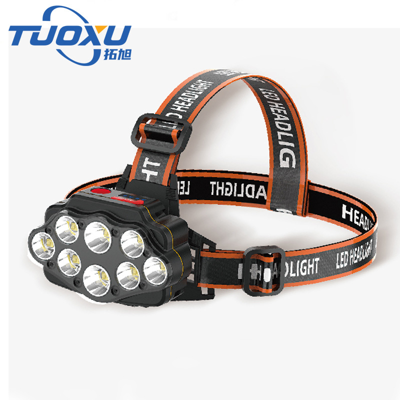 Ultra-light night fishing dual-head lamp head-mounted flashlight, outdoor strong light charging ultra-bright fishing special cob lamp pic 1