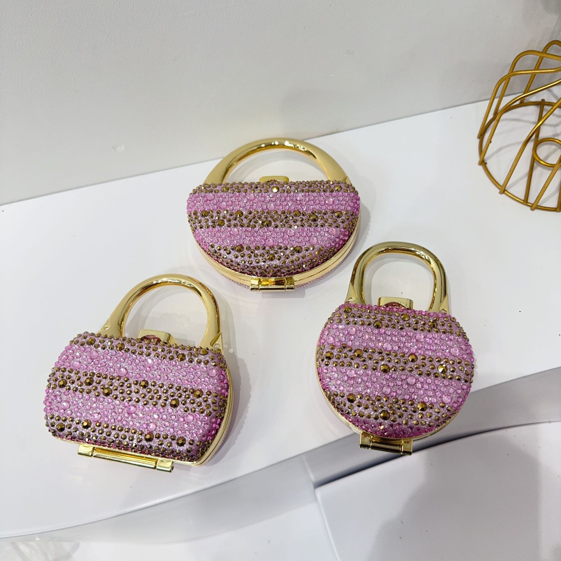 迷你包口红包女2025新款跨境外贸镶钻斜挎小包装饰包儿童包女包包详情9