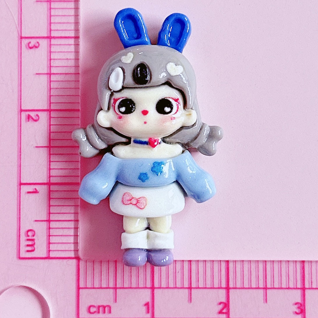 Rabbit-ear hair clips, resin accessories for cute girls, diy hair clips, hair accessory materials, brooches, accessories, stickers, pendants, decorations pic 28