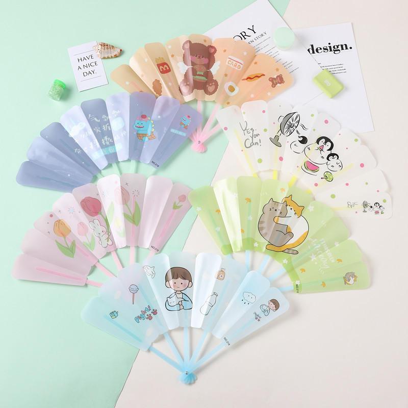 夏天可爱卡通小扇子儿童学生折叠扇子便携随身中国风迷你塑料折扇详情4