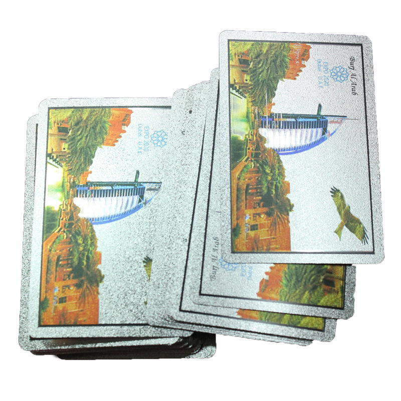 扑克牌 磨砂彩色银箔扑克牌图案多样厂家供应详情6