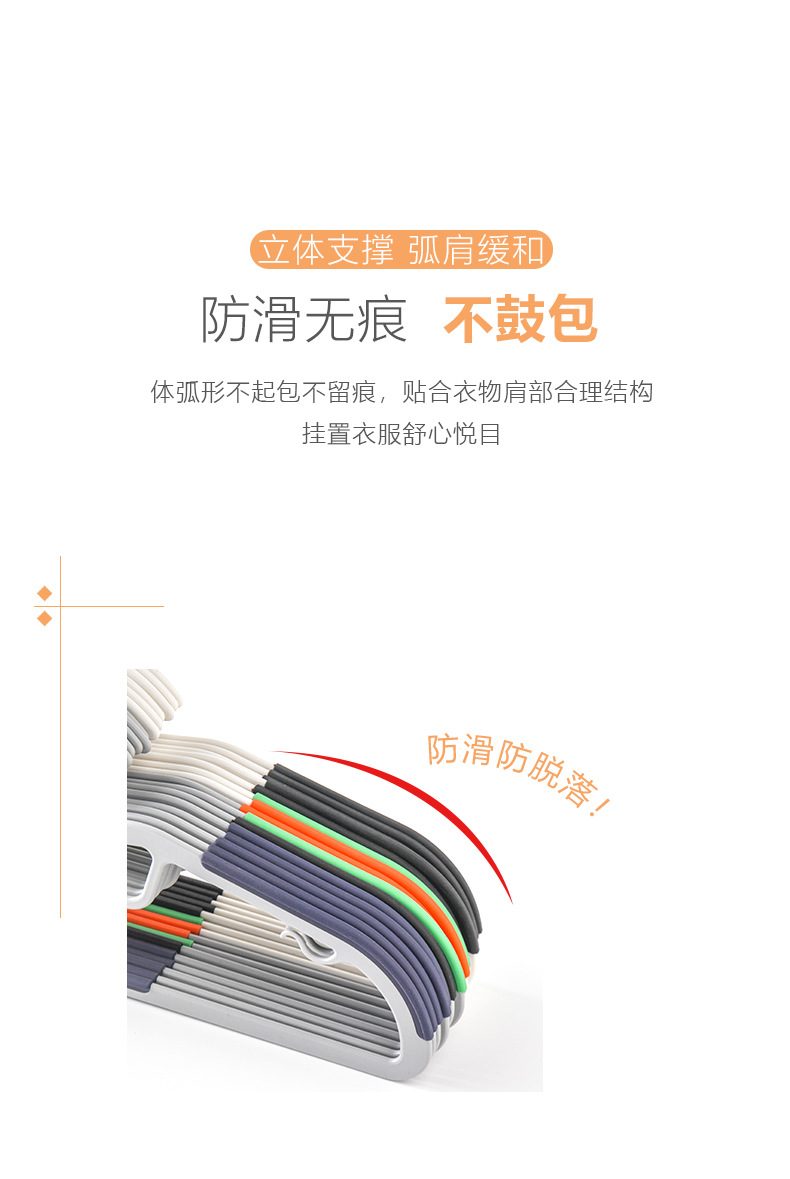 Fish-mouth plastic clothes hanger anti-slip strip clothes hanger, household organization, storage, drying, dry and wet dual-purpose clothes hanger manufacturer wholesale pic 15