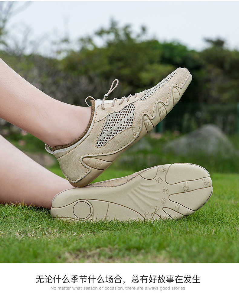 亚马逊热销夏季跨境男士休闲运动鞋大码缝制真皮网面鞋八爪鱼男鞋详情16