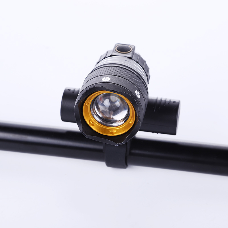 Wholesale of LED waterproof headlights for mountain bikes in stock. Factory direct sales of USB charging night riding warning lights pic 2