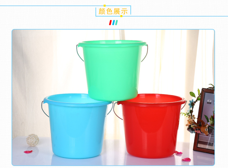 Factory direct sales of 10L portable plastic bucket, household car wash and irrigation plastic bucket, pp material plastic bucket pic 4