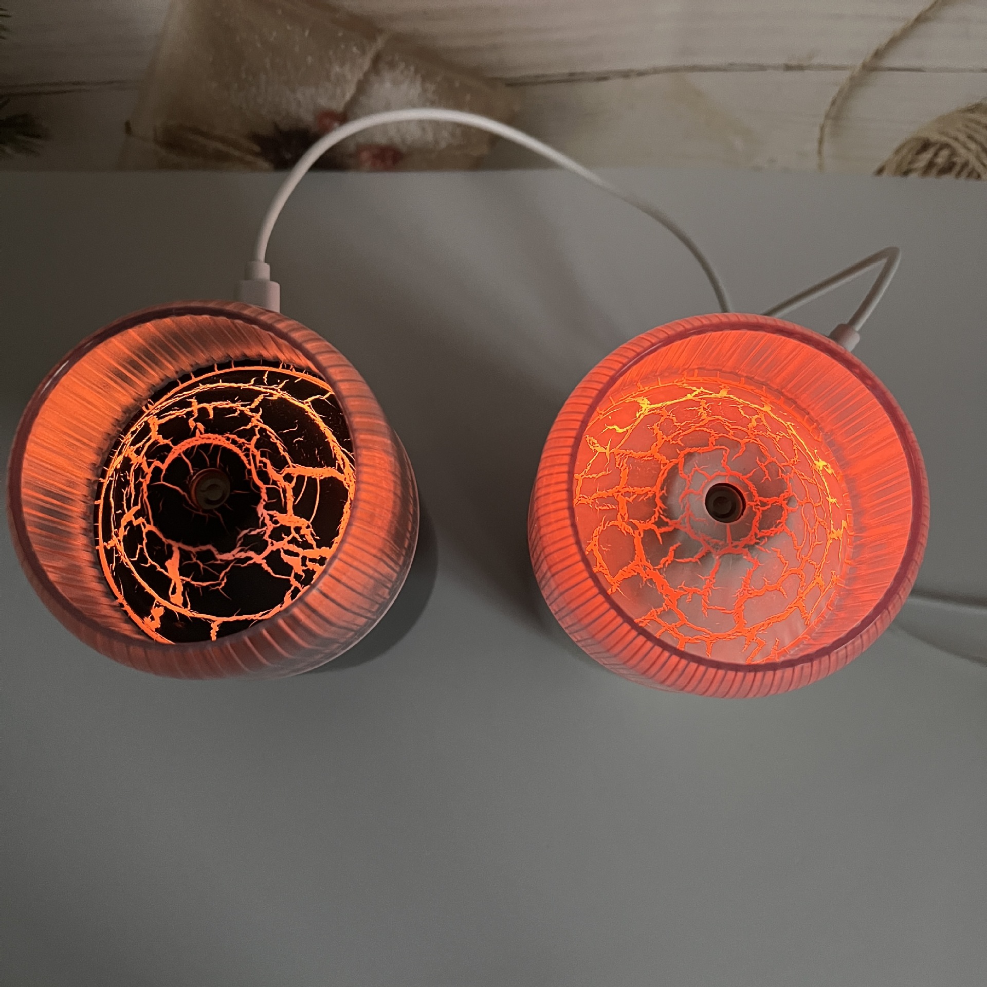 跨境新款仿真火焰加湿器创意七彩氛围灯大雾量补水车载雾化加湿器详情3