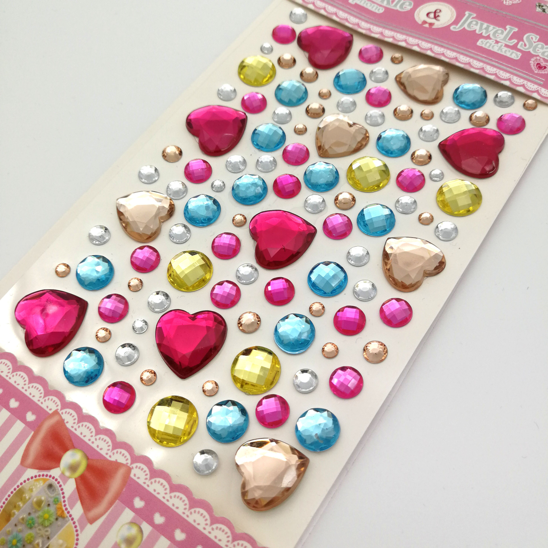 Wholesale of colorful starry sky acrylic diamond stickers, colorful crystal stickers, random diamond DIY creative stickers, mobile phone stickers, and random stickers pic 5