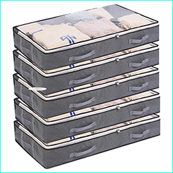 Amazon thickened non-woven fabric quilt storage bag, packing bag, moving storage bag, foldable cotton quilt storage bag pic 4