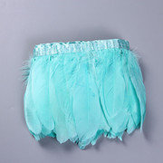 Wholesale from the manufacturer of large goose feather fabric with feather lamps, clothing accessories, DIY handicrafts, decorative colorful feather fabric edges pic 6