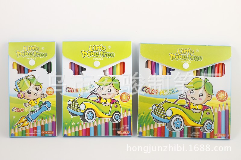 厂家直销小松树学生铅笔办公款hb12支盒装现货批发不断芯详情11