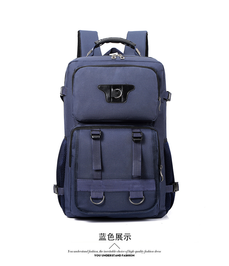跨境新款个性潮男士功能多帆布双肩包大容量户外透气耐磨旅行背包详情23