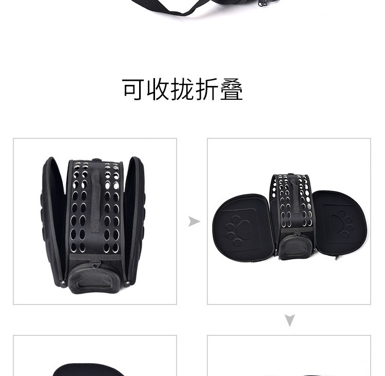 Pet supplies such as dog cages can be carried out with small cat and dog cages. Foldable, portable, breathable, crossbody bag for cross-border use pic 9