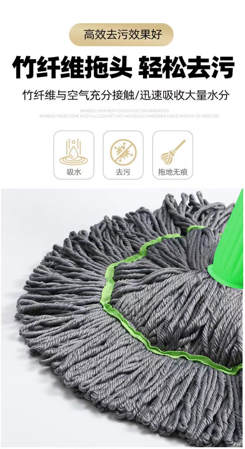 挤水拖把免手洗拖把头拧水拖把替换布纤维挤水拖把替换拖把头详情6