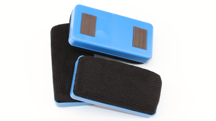 Qianhui whiteboard eraser Manufacturer directly supplies large and small velvet cloth magnetic plastic easy-to-erase chalk accessories, whiteboard eraser brushes pic 13
