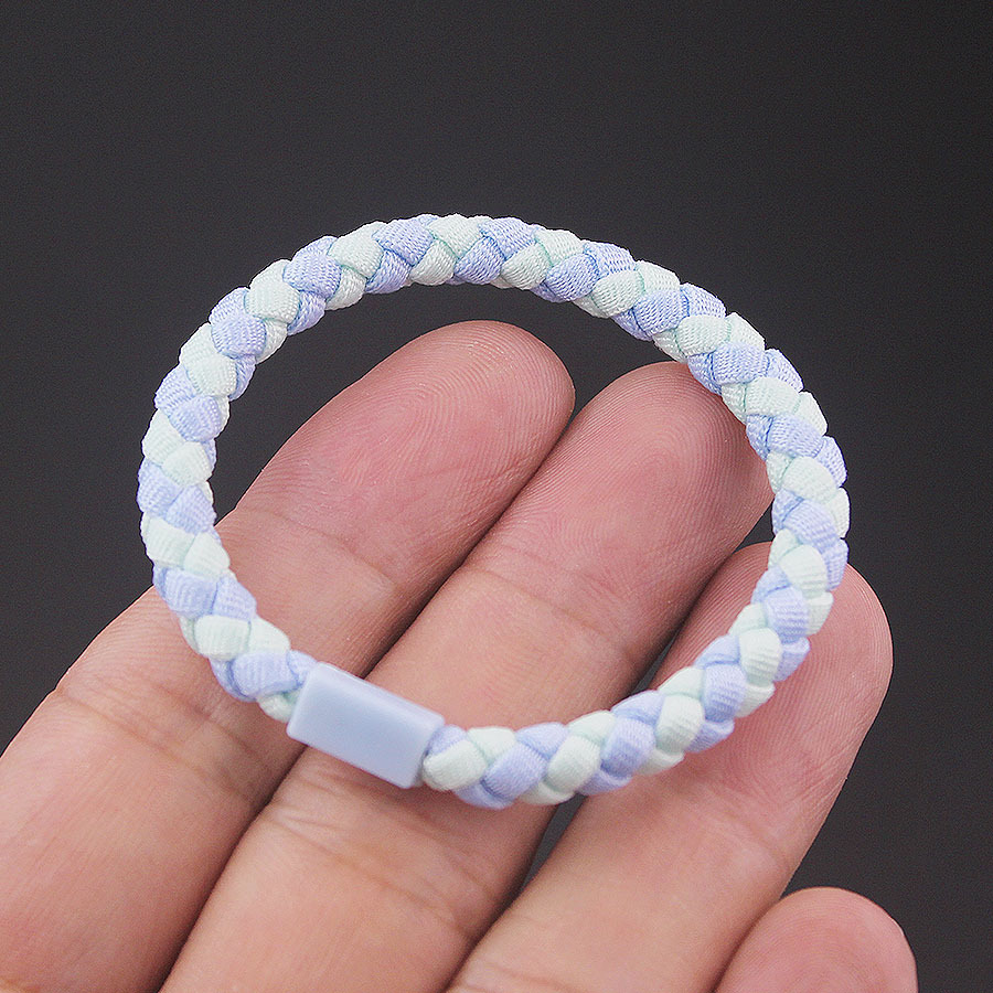 diy base hair bands, simple and colorful braided hair ties, student version macaron-colored rubber bands wholesale ponytail hair accessories pic 2