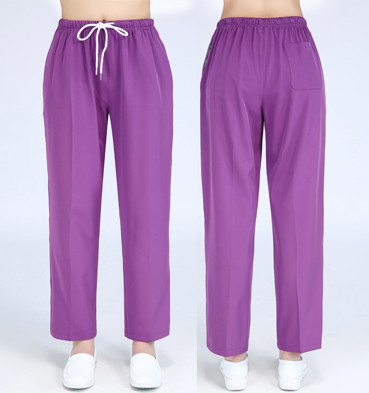 夏季弹力洗手衣夏季女短袖长袖套装护士美容院口腔薄款医生工作服详情18