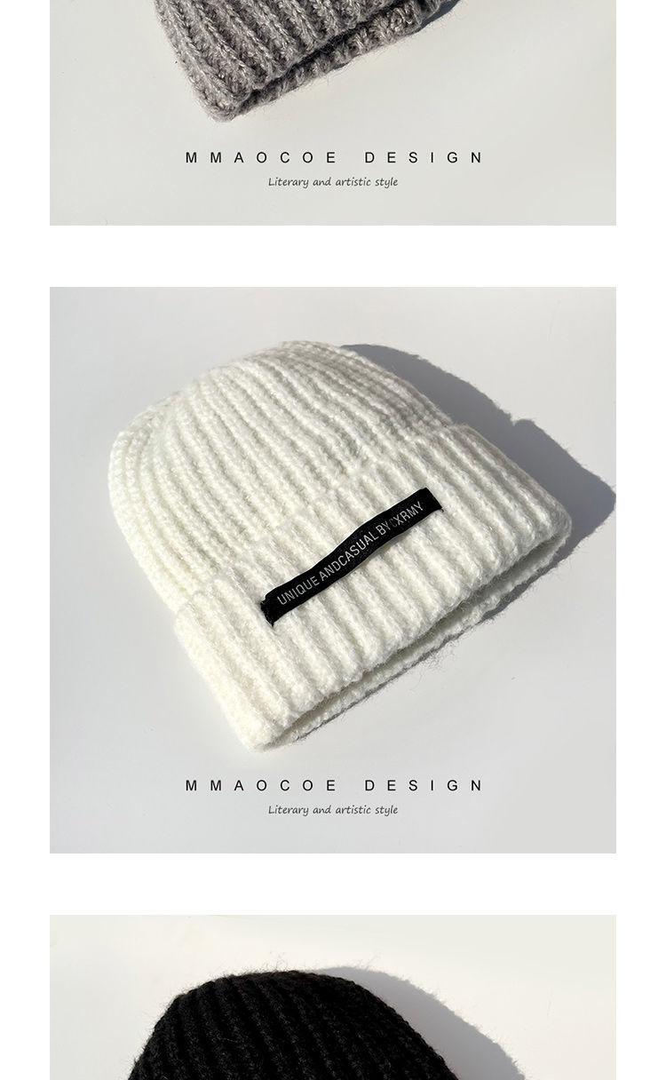 This autumn and winter Korean-style Instagram versatile and fashionable woolen hat is a loose and warm knitted cap pic 13