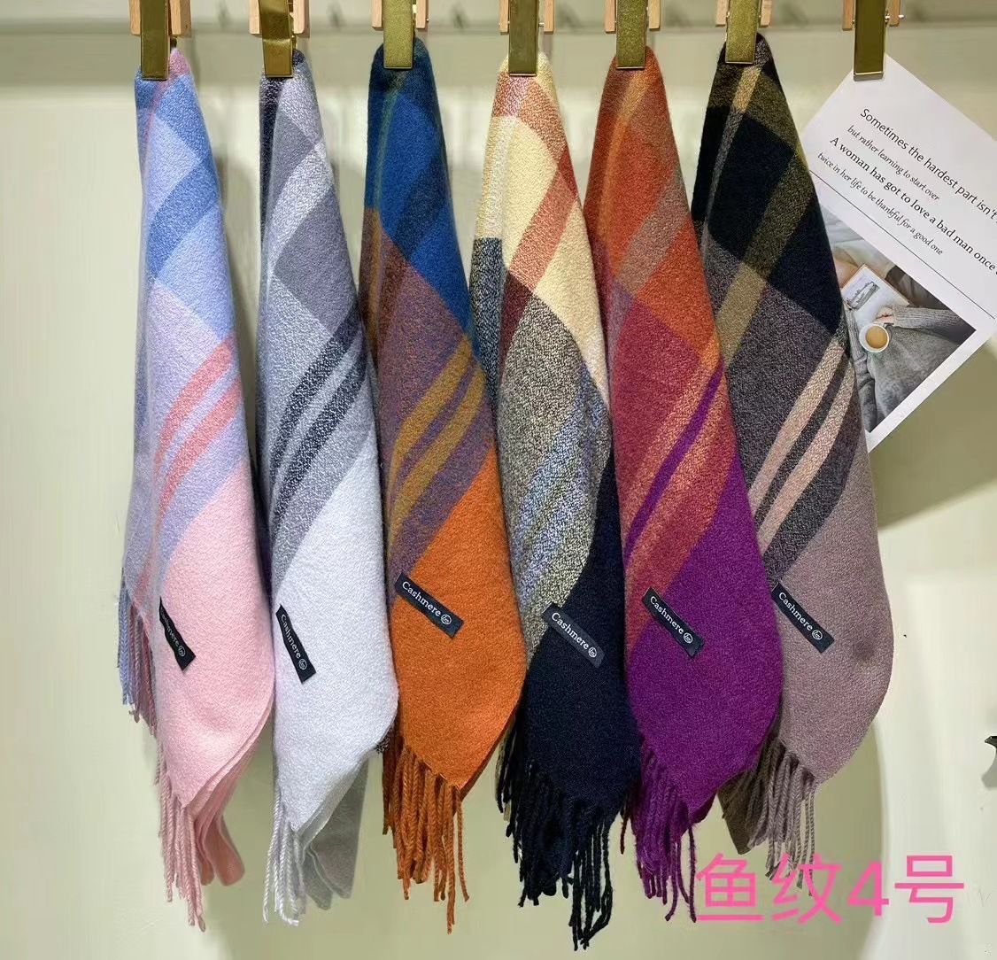 格子围巾女士2023秋冬季新款甜美保暖仿羊绒围巾披肩围脖工厂批发详情24